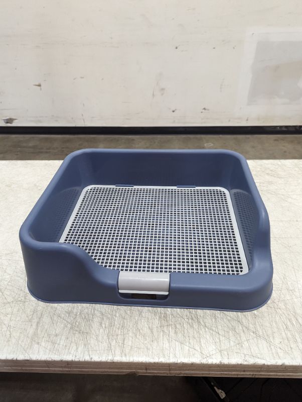 Photo 2 of [PS KOREA] Indoor Dog Potty Tray – With Protection Wall Every Side For No Leak, Spill, Accident - Keep Paws Dry And Floors Clean! 100% Satisfaction (Blue) Tray Only Blue