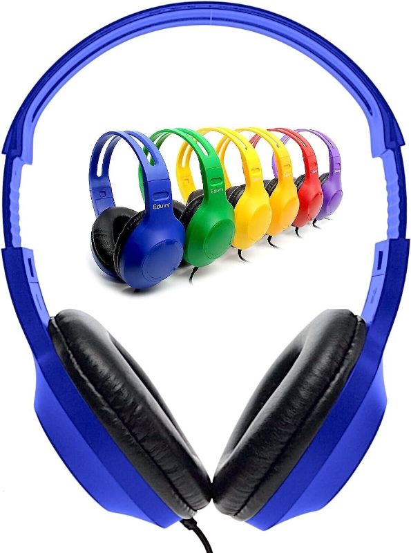 Photo 1 of Eduvy Bulk Headphones for Classroom with Microphone, Pack of 12 Wired HeadPhones
