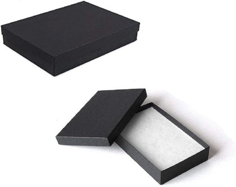 Photo 1 of 10 Pack Cotton Filled Matte Black Color Jewelry Gift and Retail Boxes Size: 7" x 5" x 1-1/8" Inch by R J Displays
