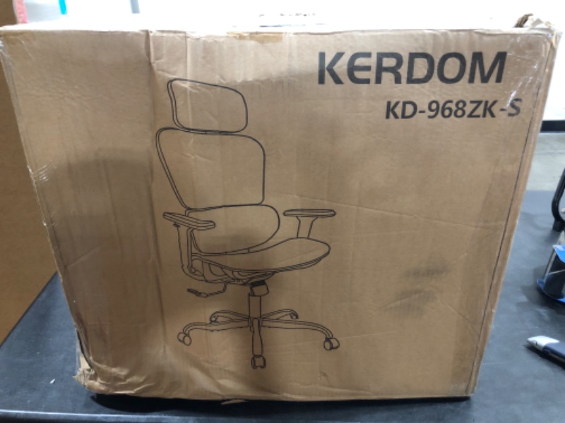 Photo 4 of KERDOM Ergonomic Office Chair, Lumbar Support Computer Chair with Flip-up Arms, Breathable Mesh Desk Chair, Swivel Task Chair, Adjustable Height Home Gaming Chair