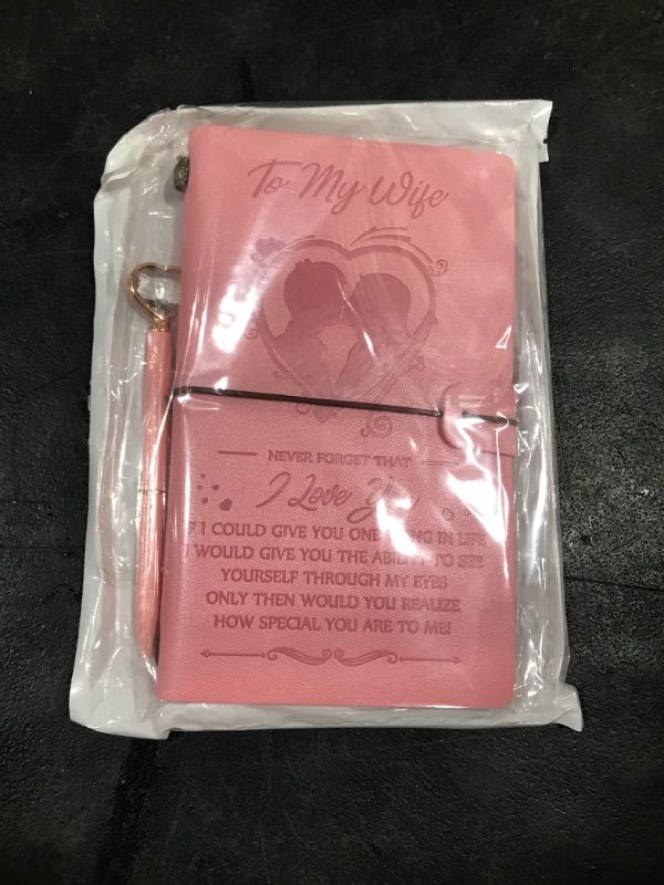 Photo 2 of To My Daughter’s Gift - Pink Leather Journal+Heart Diamond Pen Set from Mom,Engraved Notebook Writing Journal,Refillable Notepads,Travel Diary Graduation Back to School,Christmas,Birthday Gifts for Girls(7.9"x4.7") To Daughter from Mom