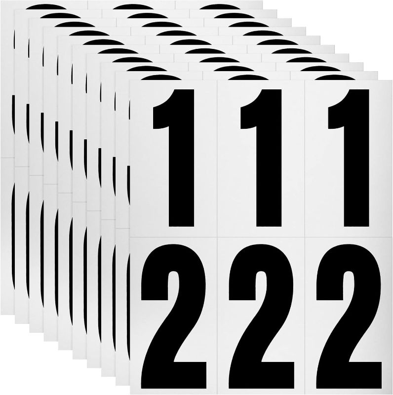 Photo 1 of 2 PACK,120 Numbers, Reflective Adhesive Mailbox Number Pack, 3", Waterproof Number Stickers for Signs, Door, Cars, Trucks, Home, Business, Address Number
