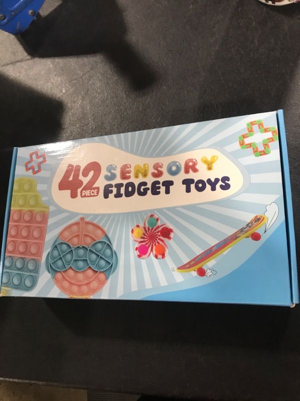 Photo 1 of 42 Pcs Sensory Fidget Toys Pack, Push Bubble Popping Fidget Sensory Toys, Stress Relief & Anxiety Relief Tools Bundle Fidget Toys Set for Kids Adults, Autistic ADHD Toys