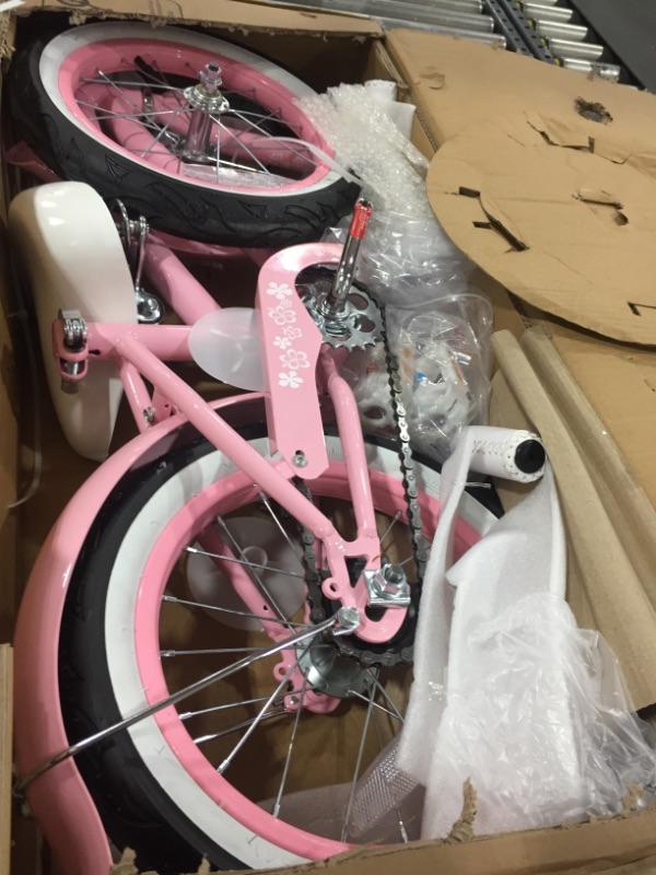 Photo 2 of Glerc Sunday 14 16 20 inch Kids Bike, Kids' Cruiser Bike with Coaster Brake Bell and Training Wheels PINK 14 Inch With Training Wheels