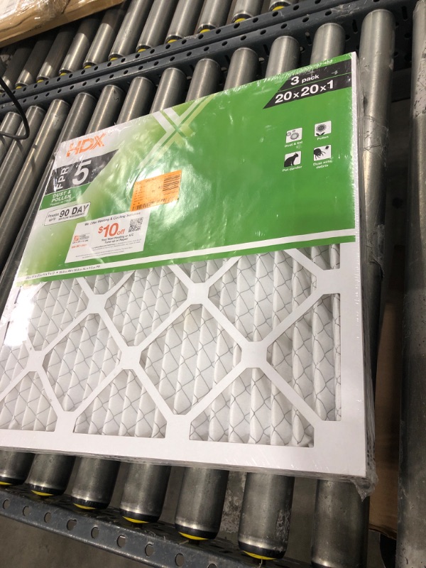 Photo 1 of 20 x 20 x 1 Standard Pleated Air Filter FPR 5 (3-Pack)