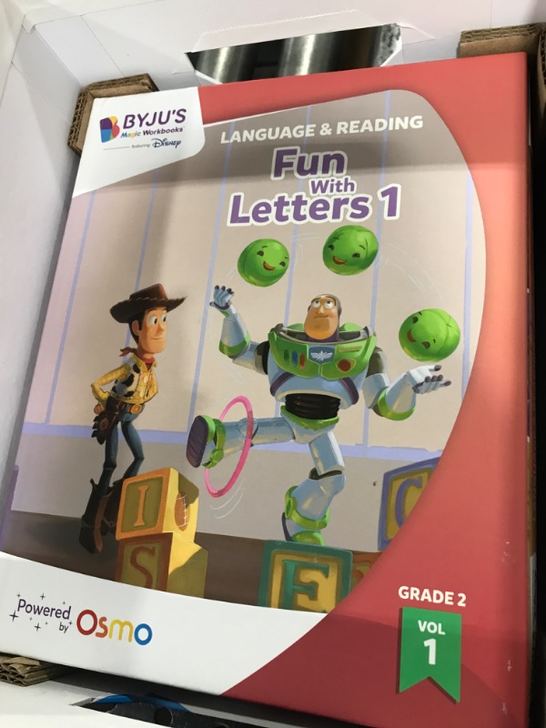 Photo 4 of BYJU’S Learning Kits: Disney, 2nd Grade Premium Edition (App + 8 Workbooks) Ages 6-8, Featuring Disney & Pixar Characters - Learn Grammar, Multiplication/Division & Writing - Osmo iPad Base Included iPad 2nd Grade