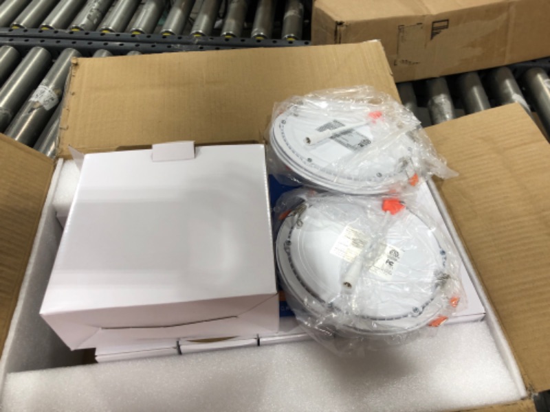 Photo 3 of Amico 24 Pack 6 Inch 5CCT Ultra-Thin LED Recessed Ceiling Light with Junction Box, 2700K/3000K/3500K/4000K/5000K Selectable, 1050LM Brightness, Dimmable Canless Wafer Downlight, 12W Eqv 110W-ETL&FCC