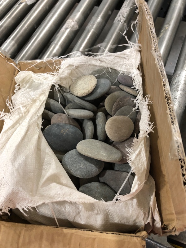 Photo 2 of [About 97 PCS - 105 PCS](18 Pounds) Painting Rocks,2.33"-3.72" River Rocks,DIY Rocks,Flat Rocks,Craft Rocks,Natural Stones