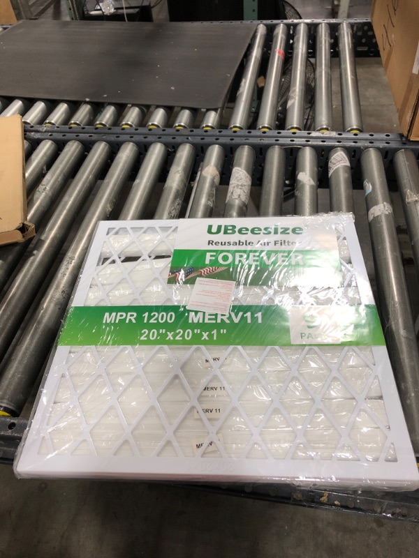 Photo 2 of UBeesize Reusable Air Filter 20x20x1 (9-Pack), MERV 11 MPR 1200 AC/HVAC Furnace Filters,Deep Pleated Air Clean (Actual Size 19.5" x 19.5" x 0.8"),1x Reusable ABS Frame+9 x Inner Filter,Breathe Fresher 20x20x1 1 frame+9 filter MERV11