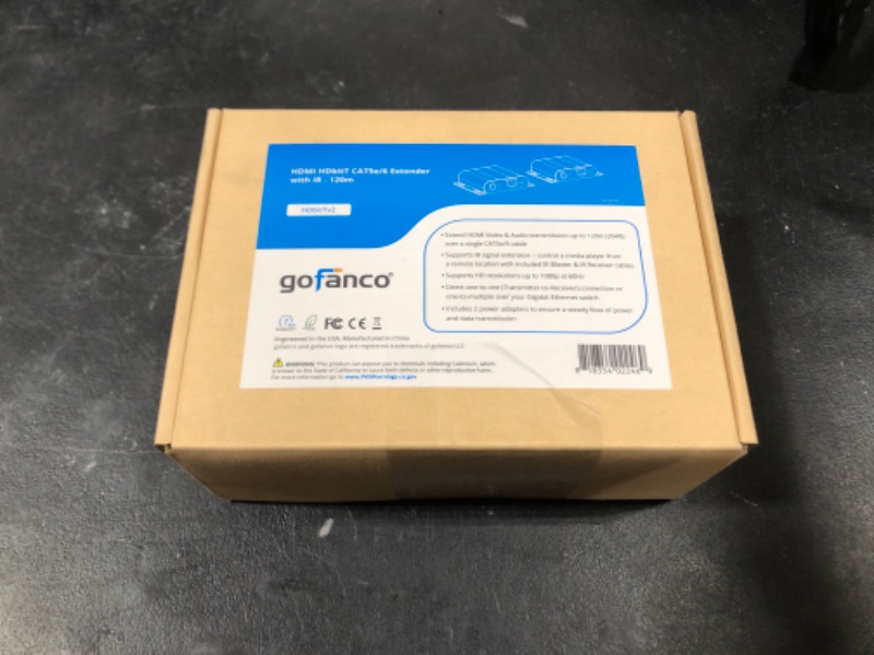 Photo 3 of gofanco HDMI Extender Over IP Ethernet Balun - 1080p, Up to 394ft (120m), Direct 1 to 1 Extender Over CAT5e/6/7 or 1 to Many Over Gigabit Switch, Network LAN, IR Extension, HDMI Over IP (HDbitTv2) HDbitTv2 TX+RX