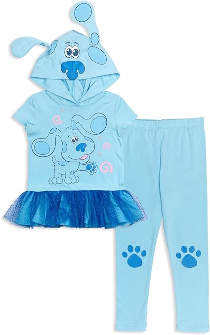 Photo 1 of Blue's Clues & You! Blue Girls Cosplay Costume T-Shirt Dress Leggings Infant to Little Kid SIZE 7-8