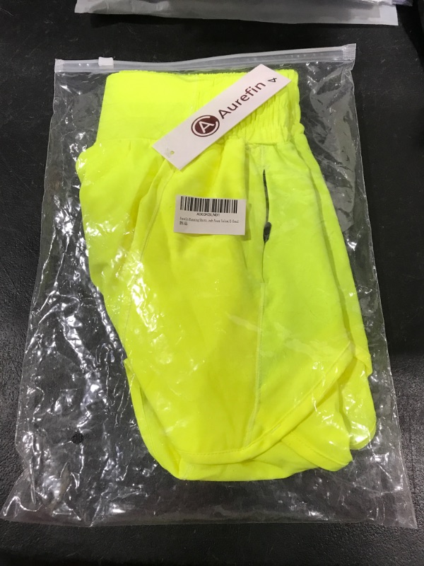 Photo 1 of Aurefin Running Shorts for Women, High Wasited Athletic Shorts with Liner and Zip Pocket Womens Workout Shorts 4 inch SIZE XS 