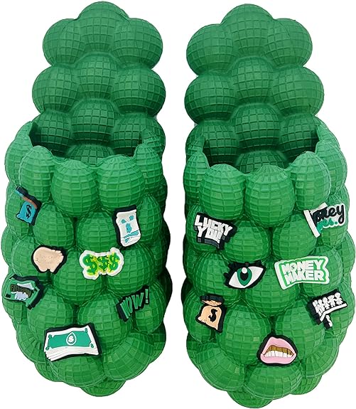 Photo 1 of Anboa Bubble Slides, Bubble Slippers, Massage Bubble Slides Slippers for Women Men, Funny Lychee Non-slip Spa Slippers, Soft Pillow Stress Relief Slides, Reflexology Sandals for Ladies Slides SIZE 10/11