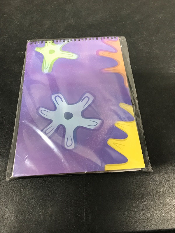 Photo 1 of Color Splash Art-Painted Short Side Wirebound Notebook - A4, 100 White Pages Colors (short side)