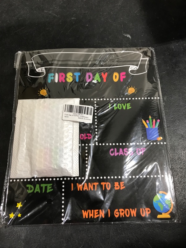 Photo 1 of 14 Pack First Day and Last Day of School Board Signs- Include 5 Markers - 12" x 10" Back to School Chalkboard Sign for Kids, Double Sided First 1st Day Photo Prop Sign for Preschool/Kindergarten