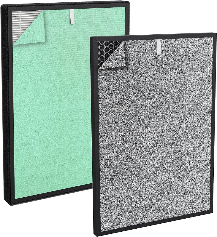 View 1 of Turonic 4-in-2 Replacement Filter for Air Purifier for Home Turonic PH950 - with True HEPA13 Filter, Cotton filter, Activated Carbon and Cold Catalyst filter