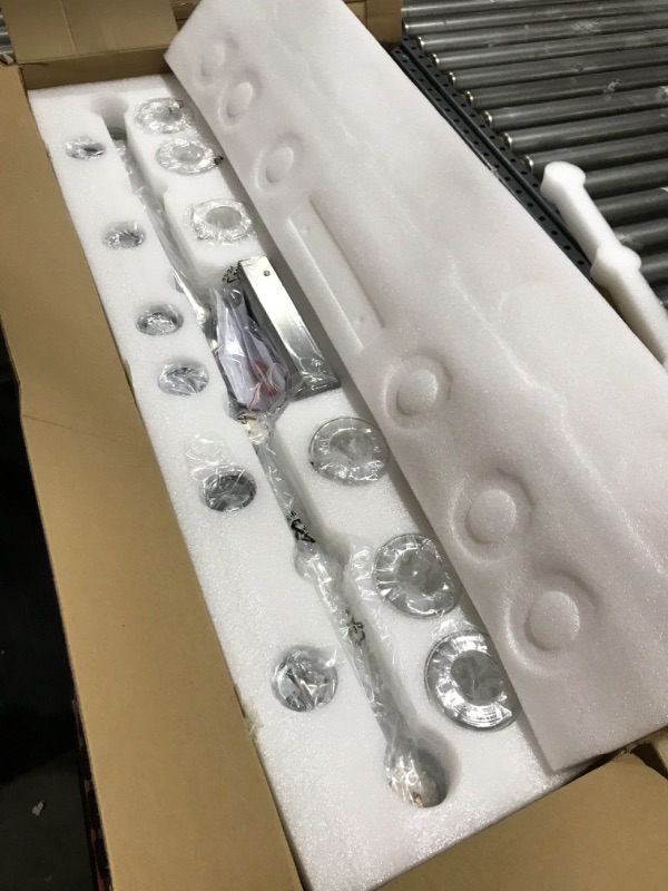 Photo 1 of 6 Light Bathroom Light Fixtures, Brushed Nickel Bathroom Vanity Light, Crystal Bubble Glass With Dimmable 3-Color ?White/Neutral/Warm), LED Bathroom Wall Sconce For Bathroom Hallway Living Room 6 Light Brushed Nickel