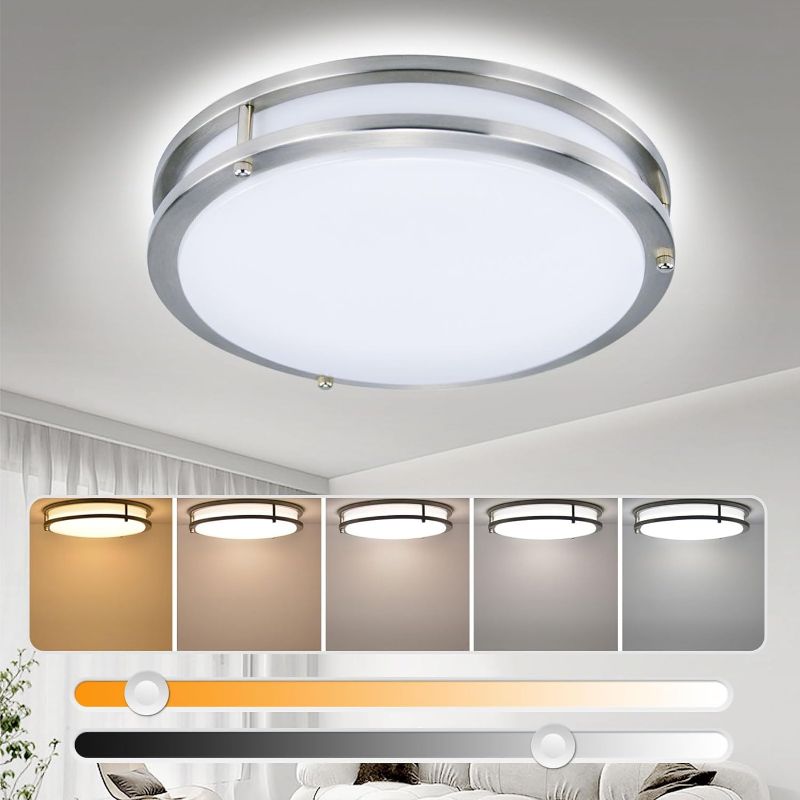 Photo 1 of Arcfox 36W LED Flush Mount Ceiling Light Fixture 16 inch 1550lm 5CCT Selectable 3000K/3500K/4000K/5000K/6000K Modern Ceiling Lamp Dimmable for Dining Room Hallway Bedroom Living Room