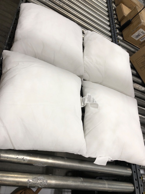 Photo 2 of  Polyester Stuffer Square Form Sham Throw Pillow Inserts, 16X16 Inch?4 Count?, White
Color:White