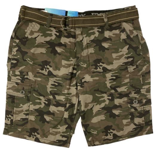 Photo 1 of Iron Co. Men's Flex Waist Stretch Cargo Shorts w/ Solid Belt--- size -- 36