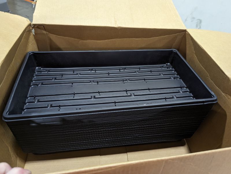 Photo 2 of 1020 Trays- Heavy Duty with Holes, 50 Pack, for Propagation Seed Starter, Plant Germination, Seedlings, Microgreens (50)