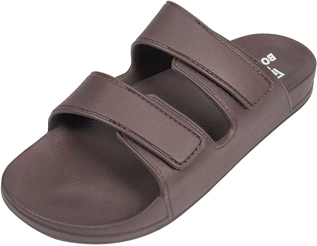 Photo 1 of BOEBAL Slide Sandals for Men - Adjustable Velcro Buckle Slippers with Arch Support Waterproof for Beaches, Gyms, Swimming Pool, Gardens & Convenience Stores EVA Shower Shoes Outdoor Indoor - SIZE 40-41
