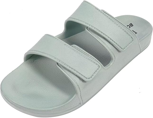 Photo 1 of BOEBAL Slide Sandals for Men - Adjustable Velcro Buckle Slippers with Arch Support Waterproof for Beaches, Gyms, Swimming Pool, Gardens & Convenience Stores EVA Shower Shoes Outdoor Indoor - SIZE 44-45
