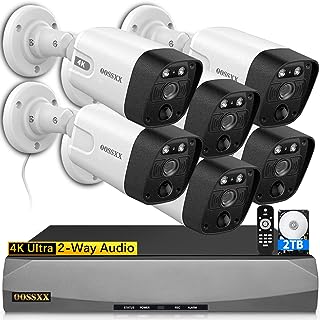 Photo 1 of (4K/8.0 Megapixel & 130° Ultra Wide-Angle) 2-Way Audio PoE Outdoor Home Security Camera System, 6 Wired Outdoor Video Surveillance IP Cameras System 2TB
