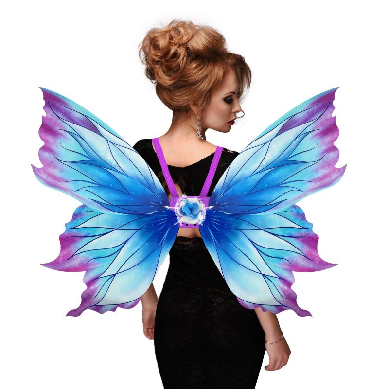 Photo 1 of Erythem Electrical Butterfly Fairy Wings for Adults Women Girls Fairy DIY Halloween Cosplay Birthday Costume Accessory Need to Assemble