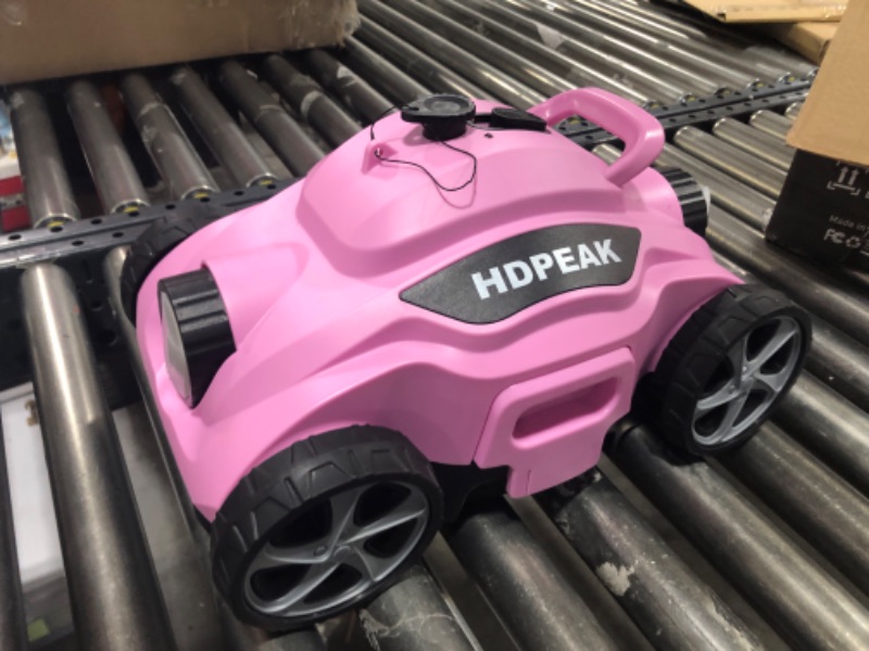 Photo 2 of HDPEAK MF-PC01 Cordless Robotic Pool Cleaner for In Above Ground Pools Pink
