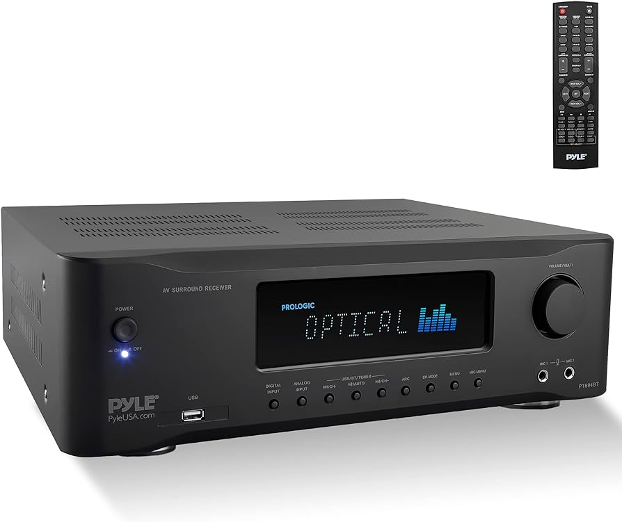 Photo 1 of Pyle 5.2-Channel Hi-Fi Bluetooth Stereo Amplifier - 1000 Watt AV Home Speaker Subwoofer Sound Receiver w/Radio, USB, RCA, HDMI, MIC in, Wireless Streaming, Supports 4K UHD TV, 3D, Blu-Ray - PT694BT.5