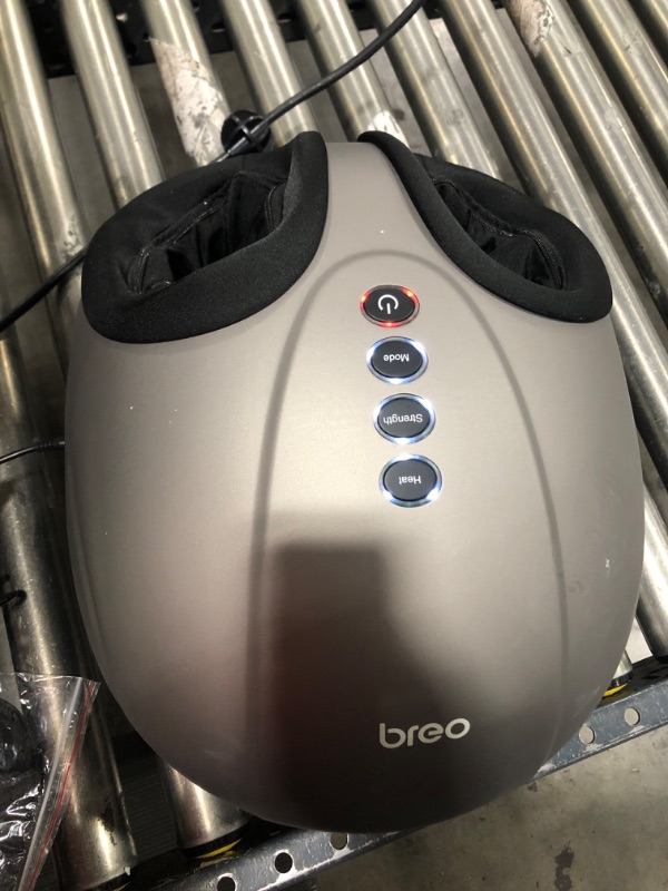 Photo 2 of Breo Foot Massager Machine with Heat, Shiatsu Deep Tissue Kneading, Rolling Massage for Relief, Fits Feet Up to Men Size 12 1 Count (Pack of 1)