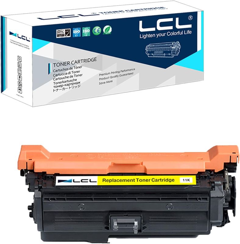 Photo 1 of  LCL Remanufactured Toner Cartridge Replacement for HP 648A CE262A CP4000 CP4500 CP4025 CP4025dn CP4025n CP4525 CP4525dn CP4525n CP4525xh (1-Pack Yellow) 