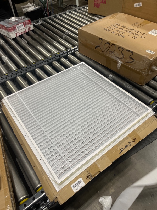 Photo 2 of 22.5"w X 22.5"h Return Air Vent Cover, Hon&Guan Aluminum Alloy Shed Vents for Interior Doors, Cold Air Return Vent Cover [Outer Dimensions: 24”x 24”h]. 24" x 24" Aluminum Alloy