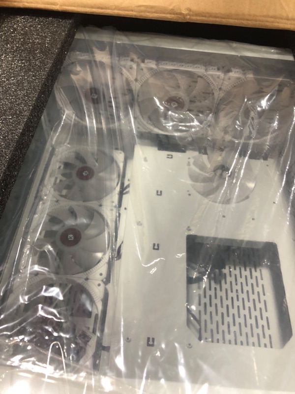 Photo 1 of KEDIERS PC Case Pre-Install 9 ARGB Fans, ATX Mid Tower Gaming Case with Opening Tempered Glass Side Panel Door Desktop Computer Case,C590 C590 white