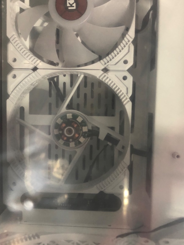 Photo 1 of KEDIERS PC Case Pre-Install 9 ARGB Fans, ATX Mid Tower Gaming Case with Opening Tempered Glass Side Panel Door Desktop Computer Case,C590 C590 white