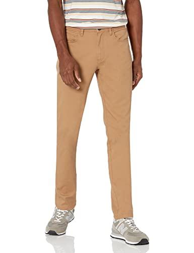 Photo 1 of Amazon Essentials Men's Slim-Fit 5-Pocket Comfort Stretch Chino Pant (Previously Goodthreads), Light Khaki Brown, 35W X 34L
