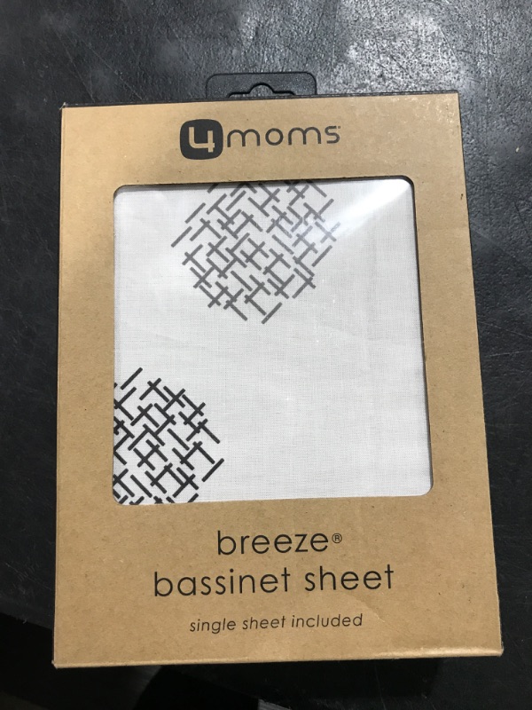 Photo 2 of 4moms breeze Bassinet Sheets, For Baby Bassinets and Furniture, Machine Washable and 100% Cotton, White