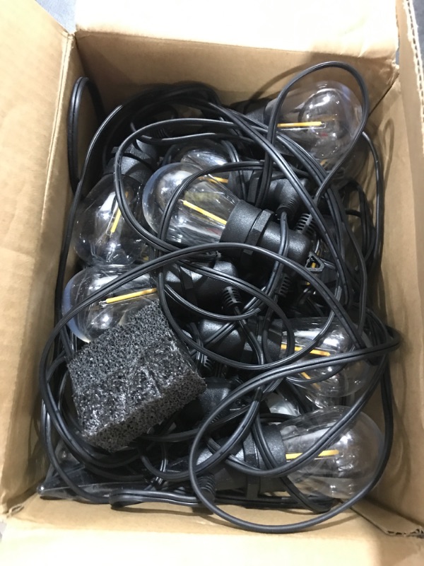 Photo 1 of KYY 54FT(48+6) Solar String Lights Outdoor with USB Port Remote Control, LED Waterproof Solar Powered Patio Lights with Vintage Edison Bulbs, Heavy-Duty and UL Listed Porch Market Lights 48+6FT(16 Sockets?
