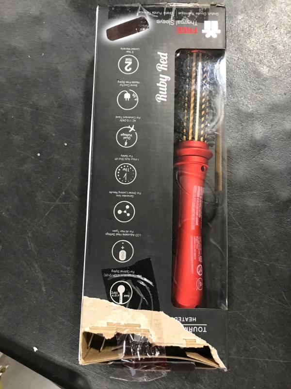 Photo 1 of CHI Amplitude Ceramic Heated Round Brush, Ruby Red