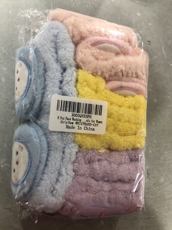 Photo 1 of 8 Pcs Spa Wrist Washband Microfiber Wrist Wash Towel Band Wristbands for Washing Face Absorbent Wristbands Wrist Sweatband for Women Girls
