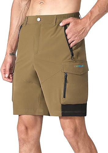 Photo 1 of EZRUN Men's Hiking Cargo Shorts Casual Golf Shorts Outdoor Work Shorts with Multi Pockets for Travel Fishing Camping 2xl