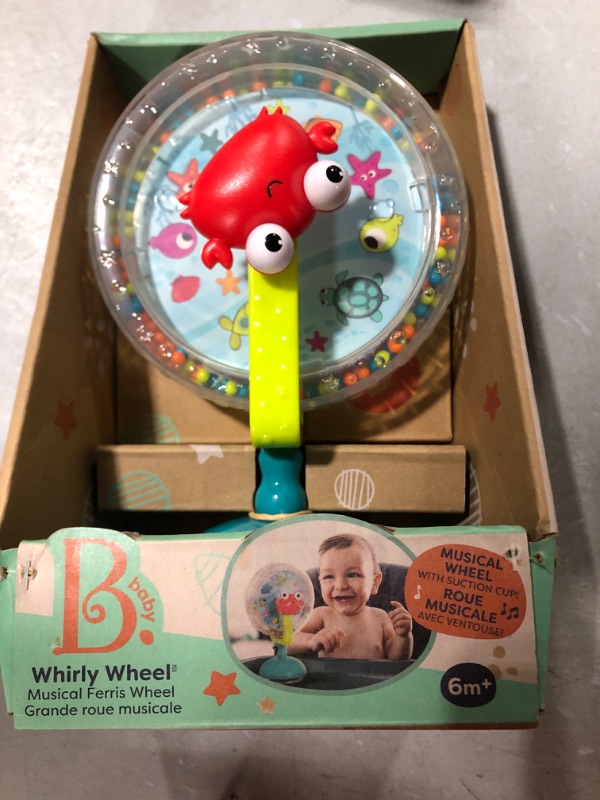 Photo 2 of B. toys- B. baby- Baby Table Top Ferris Wheel Toy – High Chair Toy – Musical Toy with Songs & Sounds – Educational & Developmental – Whirly Wheel- 6 Months +
