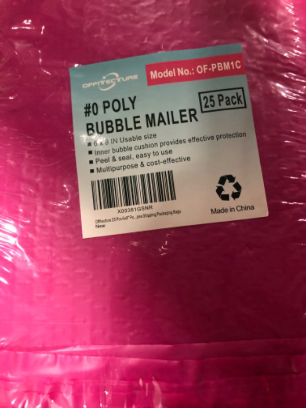 Photo 1 of Offitecture 25 Pcs 6x9” Poly Bubble Mailers #0 Padded Envelopes Shipping Packaging Bags