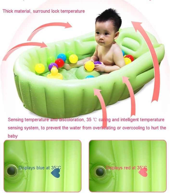 Photo 1 of Baby Soft Bathtub,children’s Inflatable Non-slip Swimming Pool,foldable Travel Seat Only A5 Notebook Size After Folding,press Bathtub
