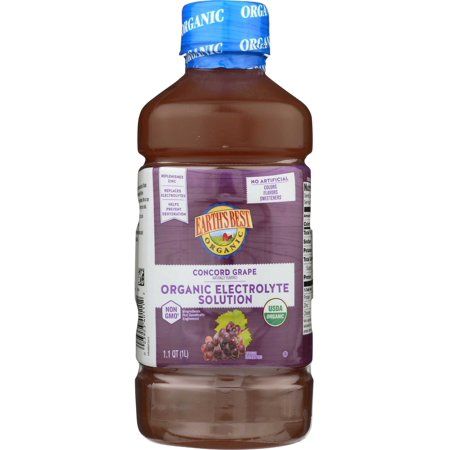 Photo 1 of (4 Pack)Earth S Best Non - GMO Electrolyte Solution Grape 33.8 Oz Bottle EXP 12/11/2023