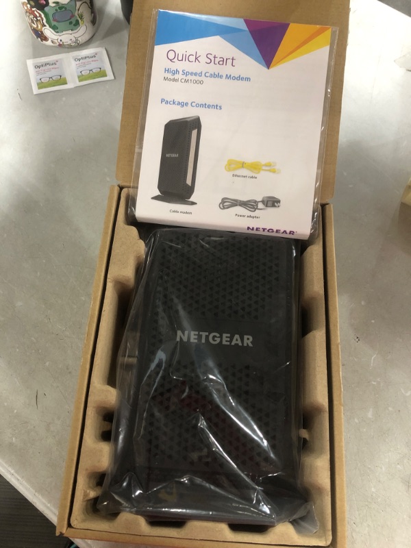 Photo 2 of NETGEAR Cable Modem DOCSIS 3.1 (CM1000) Gigabit Modem, Compatible with All Major Cable Providers Including Xfinity, Spectrum, Cox, For Cable Plans Up to 1 Gbps,Black
