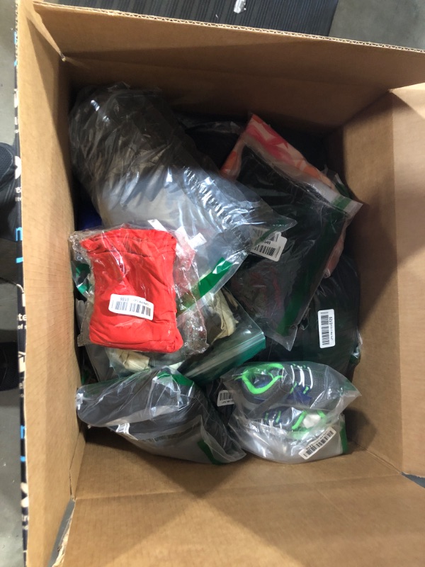Photo 1 of BOX LOT RANDOM CLOTHS ALL SIZE FOR MEN AND WOMEN