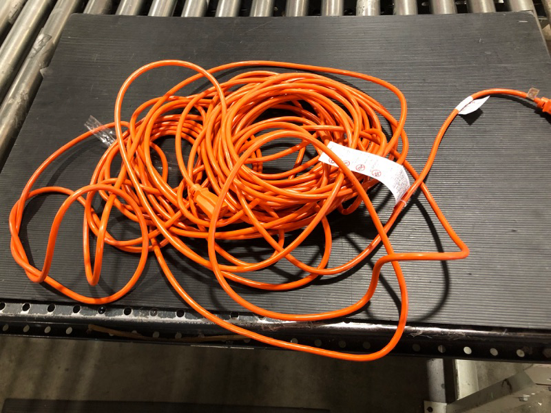 Photo 2 of 100 ft. 16/3 Indoor/Outdoor Extension Cord, Orange