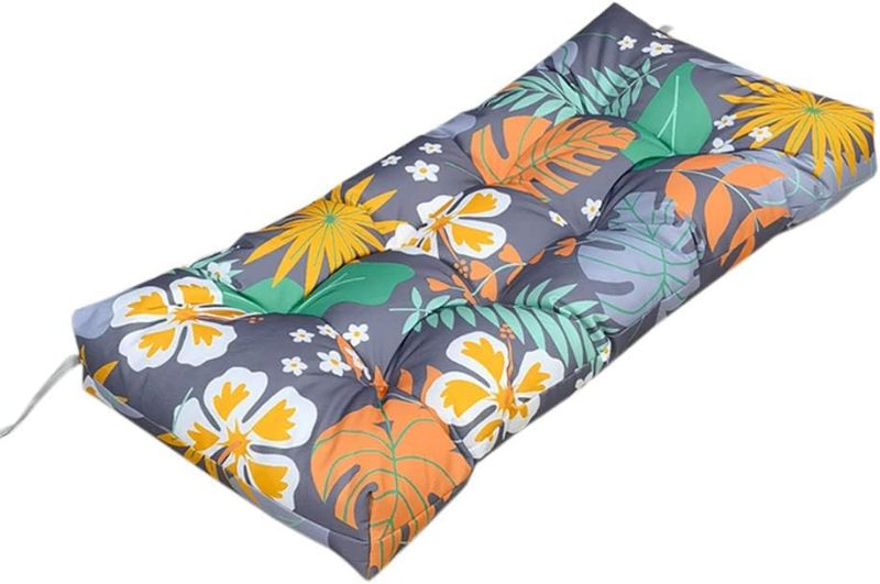 Photo 1 of Srutirbo Outdoor Bench Cushion 51”x 19” Waterproof Floral Printed Garden Patio Bench Seat Cushion Swing Cushion for Wicker Loveseat Settee, Patio Furniture (Flower)